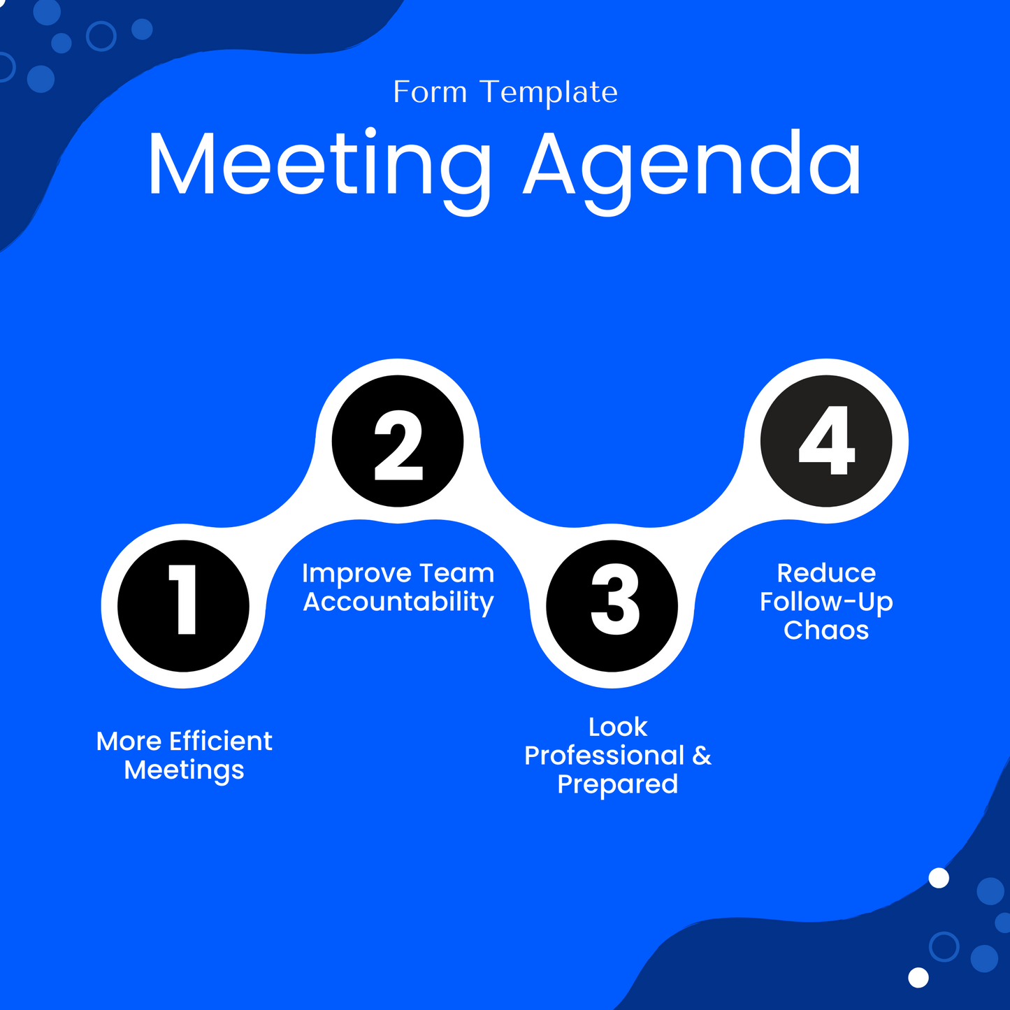 1. Run More Efficient Meetings
Stay focused and on schedule by allocating time slots for each topic. 2. Improve Team Accountability
Assign action items with owners and due dates so everyone knows exactly what’s expected of them after the meeting. 3. Look Professional and Prepared
Whether you're leading a client call or a team sync, a structured agenda shows you're organized, competent, and serious about outcomes. 4. Reduce Follow-Up Chaos
Keep everything in one place.