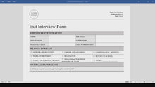 Exit Interview Form Template (Word, PDF) | Simple Exit Interview, Employee Exit Form | HR Offboarding Template, Human Resources Template Doc