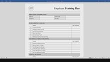 Simple Employee Training Plan Template (Word, PDF) | New Hire Training Plan, Employee Training Checklist, Employee Training Log, HR Training Tracker