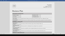 Business Plan Template (Word, PDF)
