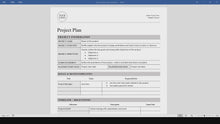 Simple Project Plan Template (Word, PDF) | Project Management Template, Project Management, Project Planner, PM Templates, Project Planning
