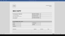 Receipts Template (Word, PDF) | Simple Receipt Template | Payment Receipt, Business Document, Printable Personal Receipt, Cash Receipt, Bank